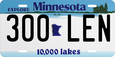 MN license plate 300LEN