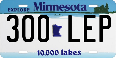 MN license plate 300LEP