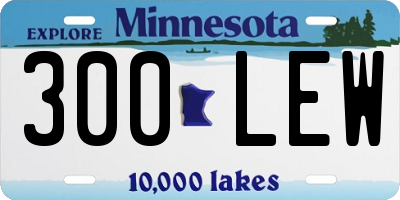 MN license plate 300LEW