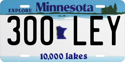MN license plate 300LEY