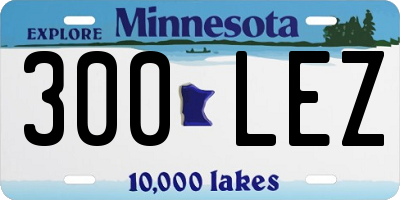 MN license plate 300LEZ