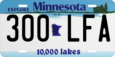 MN license plate 300LFA