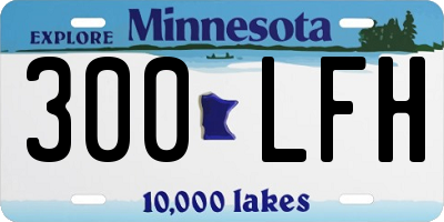 MN license plate 300LFH