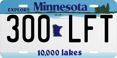 MN license plate 300LFT