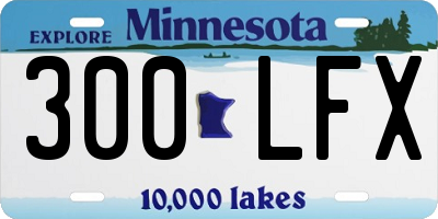 MN license plate 300LFX