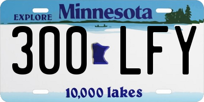 MN license plate 300LFY