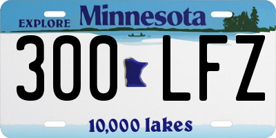 MN license plate 300LFZ