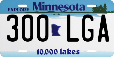 MN license plate 300LGA