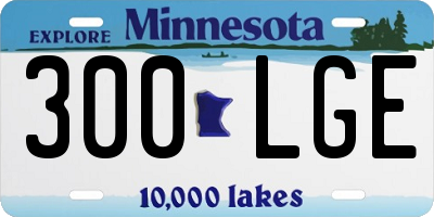 MN license plate 300LGE