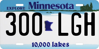 MN license plate 300LGH