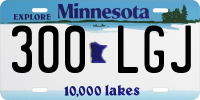 MN license plate 300LGJ
