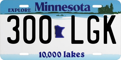 MN license plate 300LGK