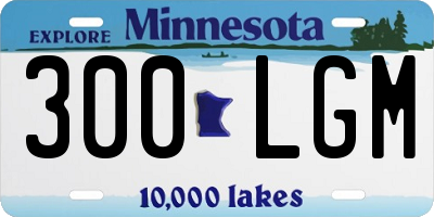 MN license plate 300LGM