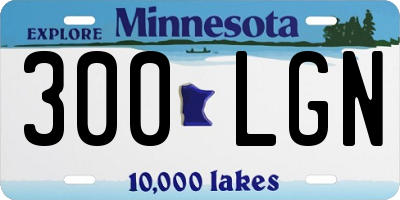MN license plate 300LGN