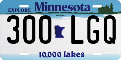 MN license plate 300LGQ