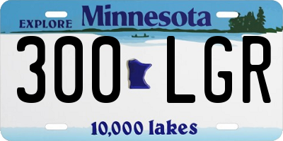 MN license plate 300LGR