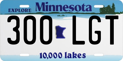 MN license plate 300LGT