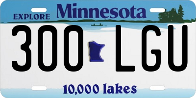 MN license plate 300LGU