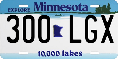 MN license plate 300LGX