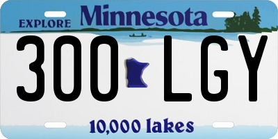 MN license plate 300LGY