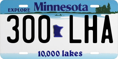 MN license plate 300LHA