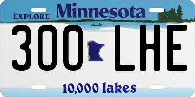 MN license plate 300LHE