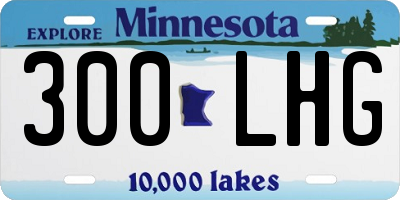 MN license plate 300LHG