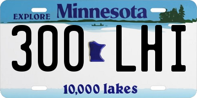 MN license plate 300LHI