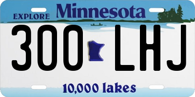 MN license plate 300LHJ