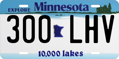 MN license plate 300LHV