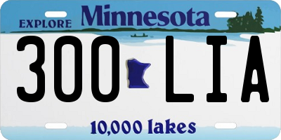 MN license plate 300LIA