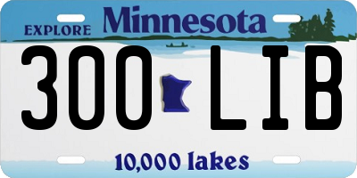 MN license plate 300LIB
