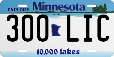 MN license plate 300LIC