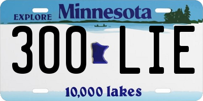 MN license plate 300LIE
