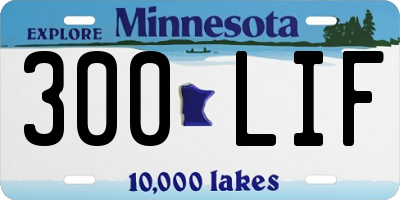 MN license plate 300LIF