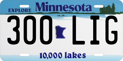 MN license plate 300LIG