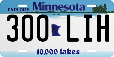 MN license plate 300LIH