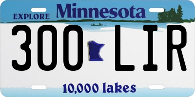MN license plate 300LIR