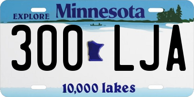 MN license plate 300LJA