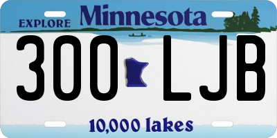 MN license plate 300LJB