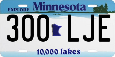 MN license plate 300LJE