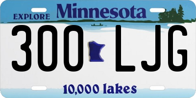MN license plate 300LJG