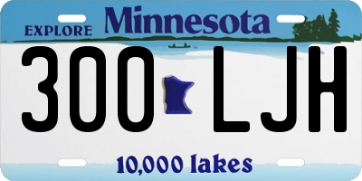 MN license plate 300LJH