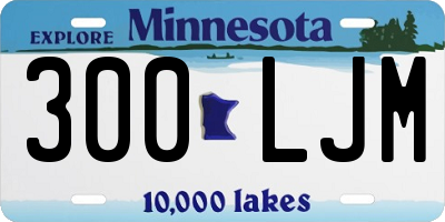 MN license plate 300LJM