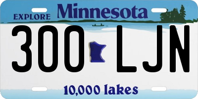 MN license plate 300LJN