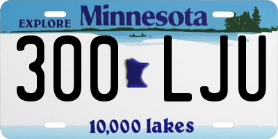 MN license plate 300LJU