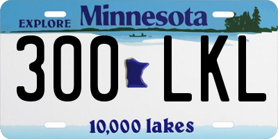 MN license plate 300LKL