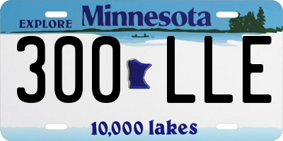 MN license plate 300LLE