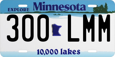 MN license plate 300LMM