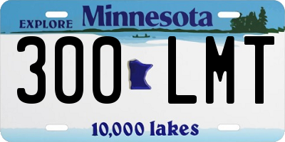 MN license plate 300LMT